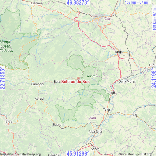 Sălciua de Sus on map