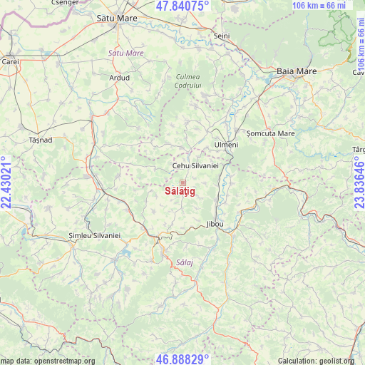 Sălăţig on map