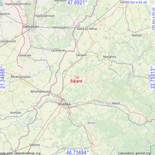 Sălard on map