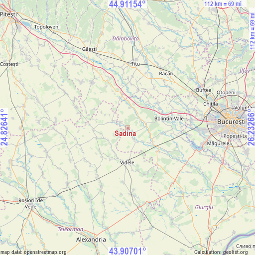 Sadina on map