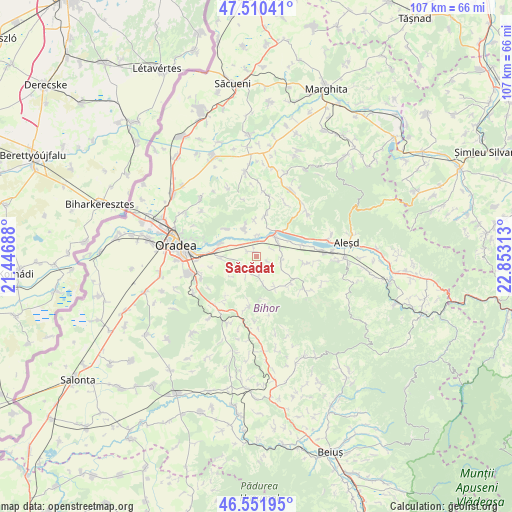 Săcădat on map