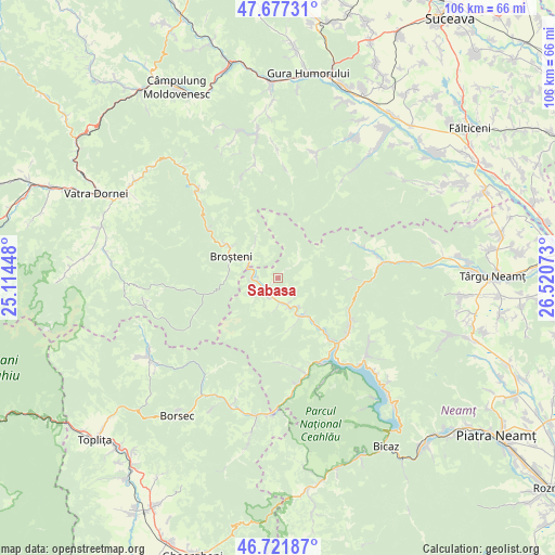 Sabasa on map