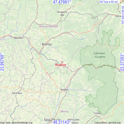 Ruștior on map