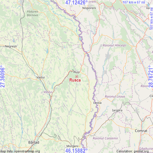 Rusca on map