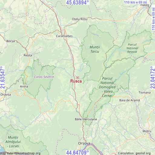 Rusca on map