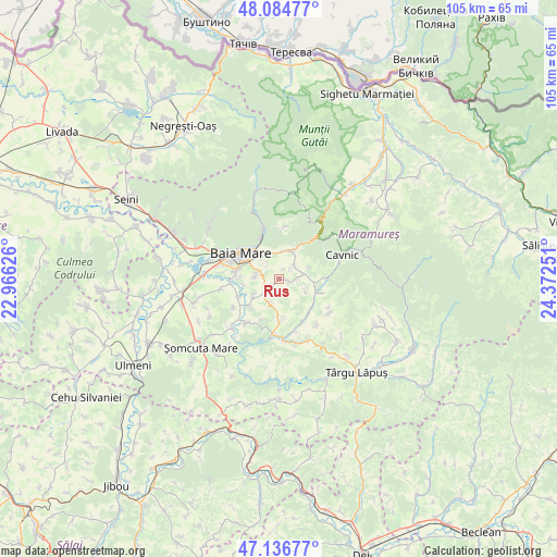 Rus on map