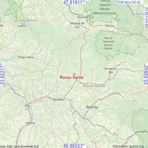 Runcu Salvei on map