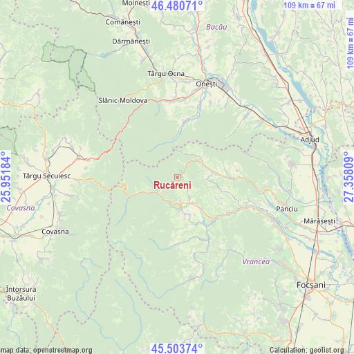 Rucăreni on map