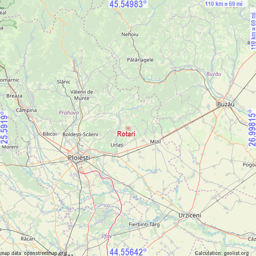 Rotari on map