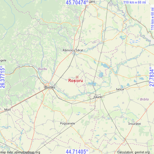 Roșioru on map