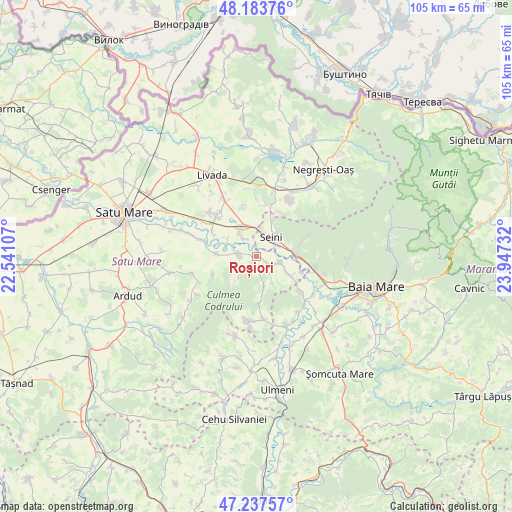 Roșiori on map