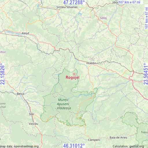 Rogojel on map