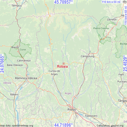 Robaia on map