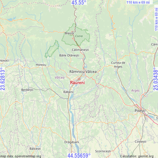 Râureni on map