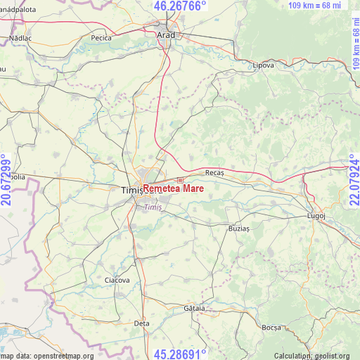 Remetea Mare on map