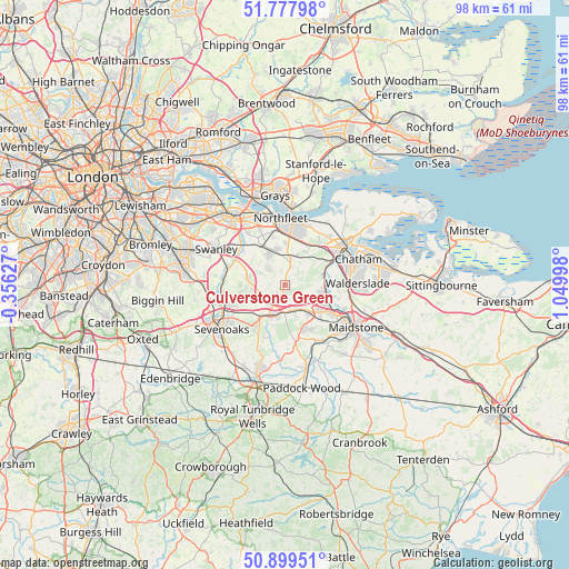 Culverstone Green on map