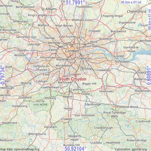 South Croydon on map