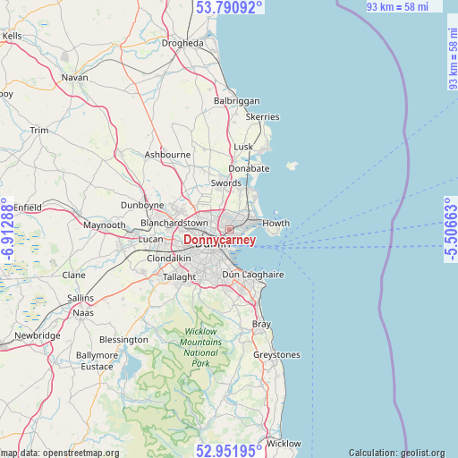 Donnycarney on map