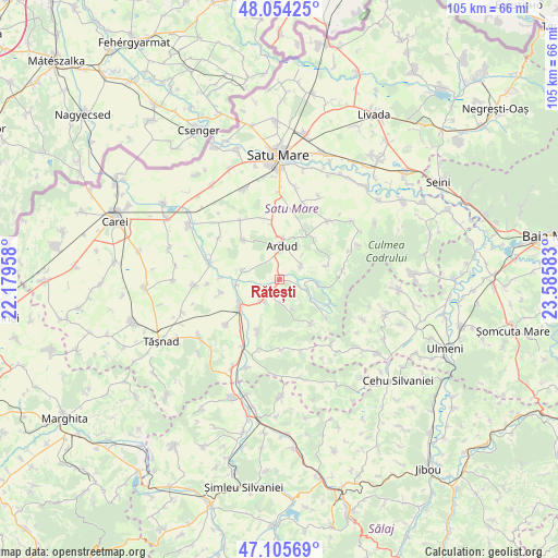 Rătești on map