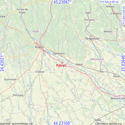 Răteşti on map