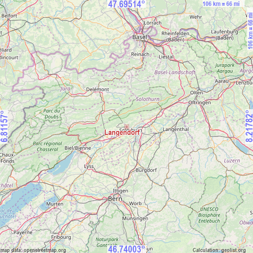 Langendorf on map