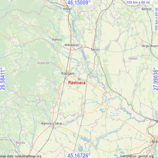 Răstoaca on map