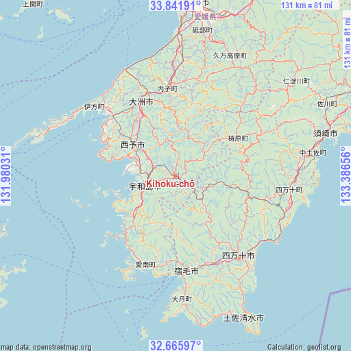 Kihoku-chō on map
