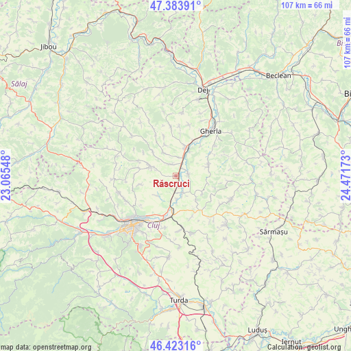 Răscruci on map