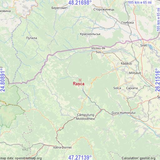 Rașca on map