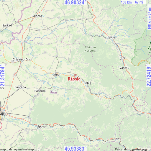 Răpsig on map