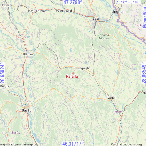 Rafaila on map