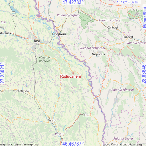 Răducăneni on map