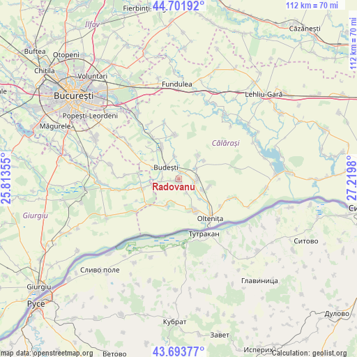 Radovanu on map