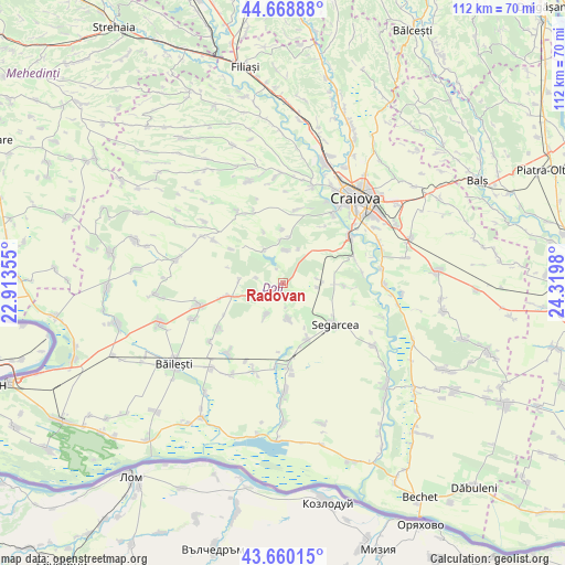 Radovan on map