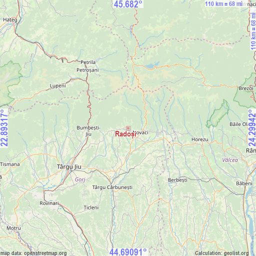 Radoși on map