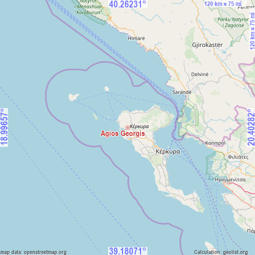 Agios Georgis on map