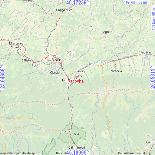 Racoviţa on map