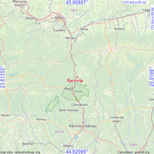 Racoviţa on map