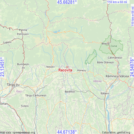 Racovița on map