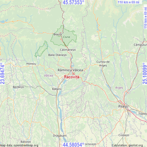 Racovița on map