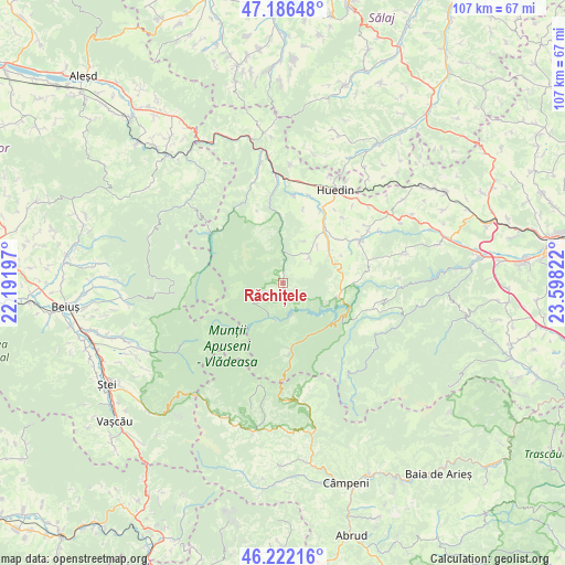 Răchițele on map