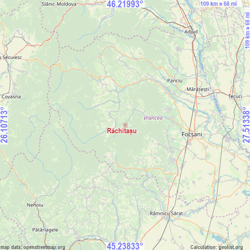 Răchitașu on map