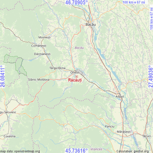 Răcăuți on map