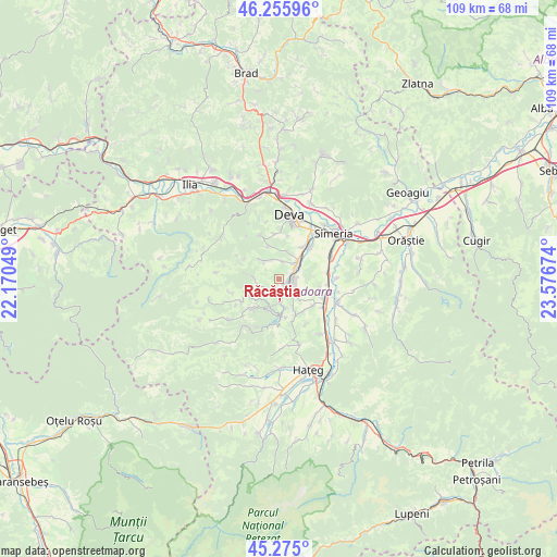 Răcăștia on map