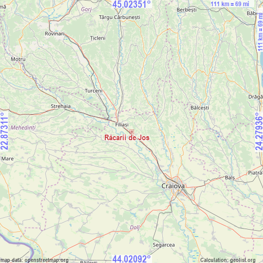 Răcarii de Jos on map