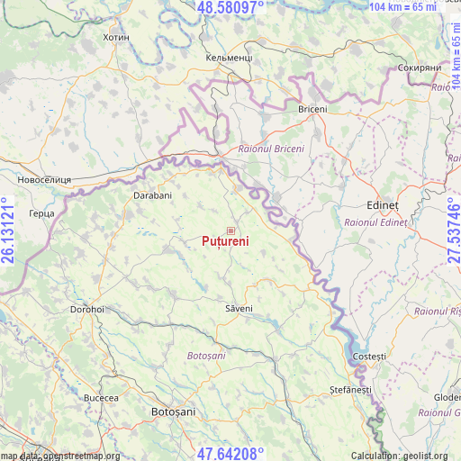 Puțureni on map