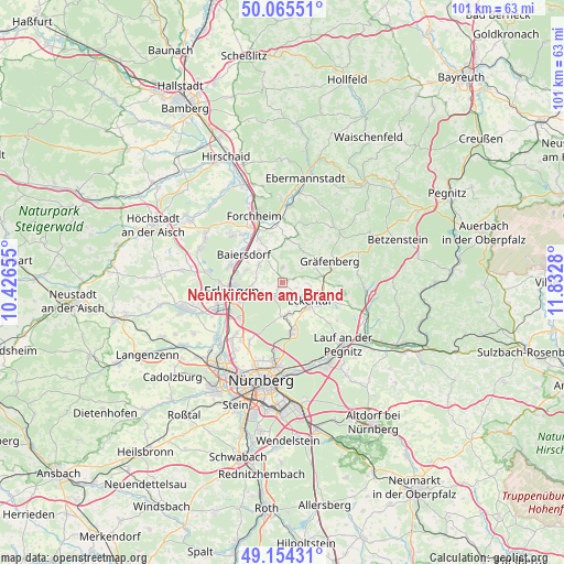 Neunkirchen am Brand on map