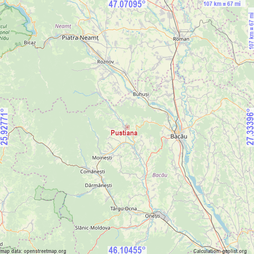 Pustiana on map