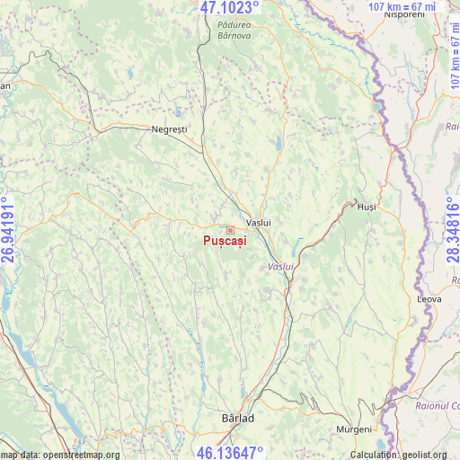 Pușcași on map