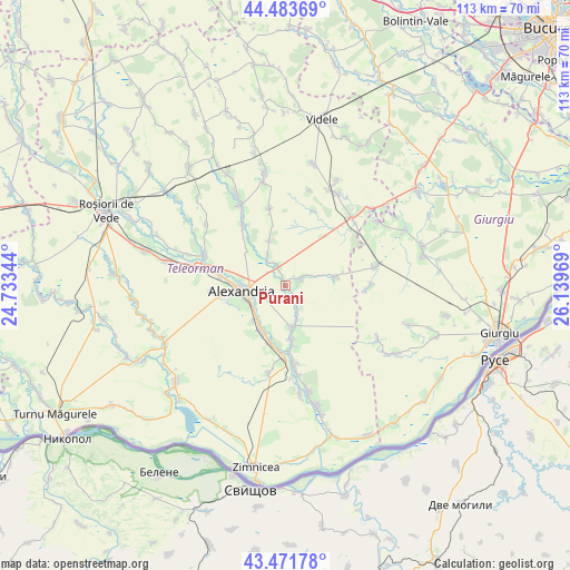 Purani on map